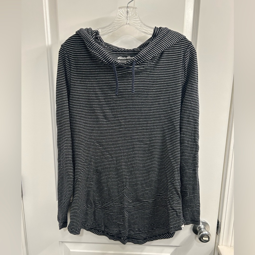 Eddie Bauer Long Sleeve Hoodie Shirt Sz L